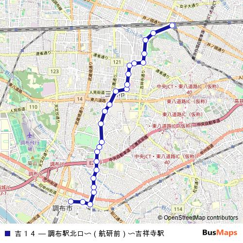 吉１４ bus Line Map
