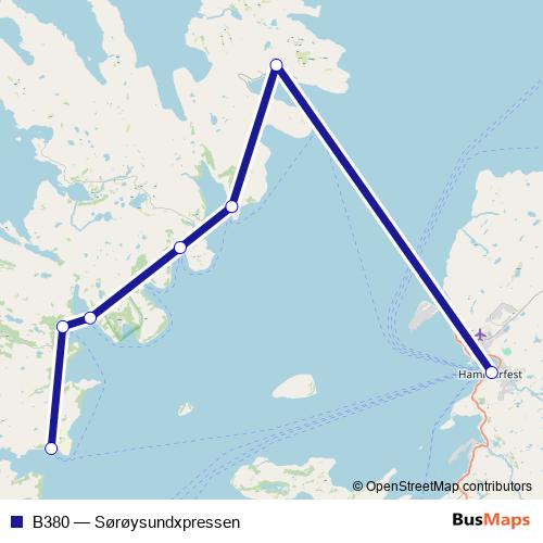 B380 ferry Line Map