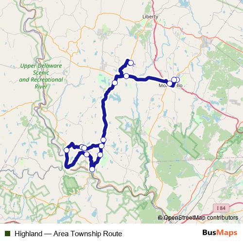 Highland bus Line Map