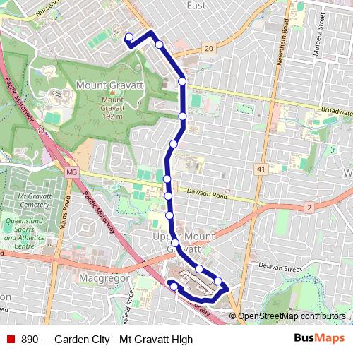 890 bus Line Map