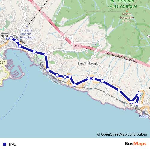 890 bus Line Map