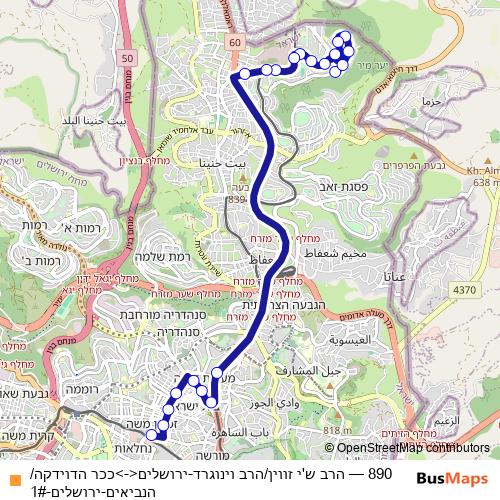 890 bus Line Map