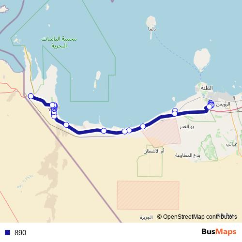 890 bus Line Map
