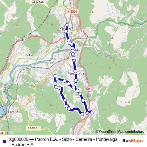 Xg830020 bus Line Map