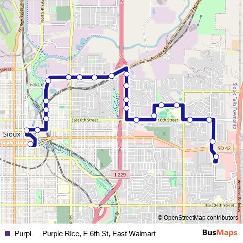 Purpl bus Line Map
