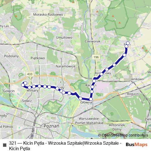 321 bus Line Map