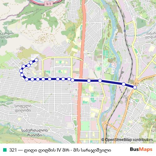 321 bus Line Map