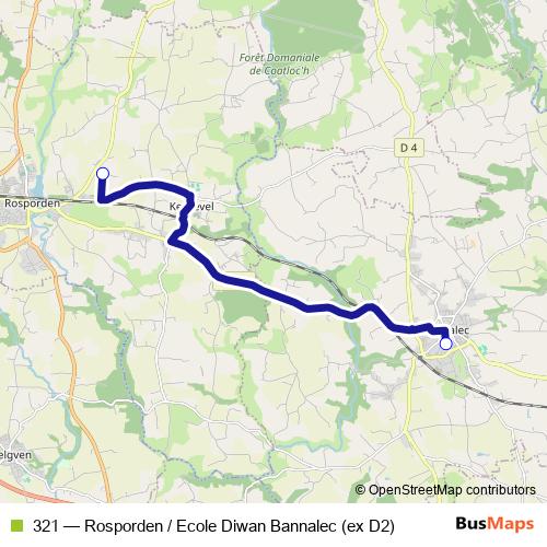 321 bus Line Map