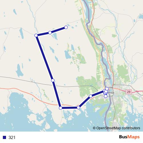 321 bus Line Map