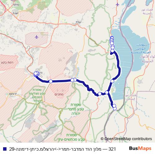 321 bus Line Map