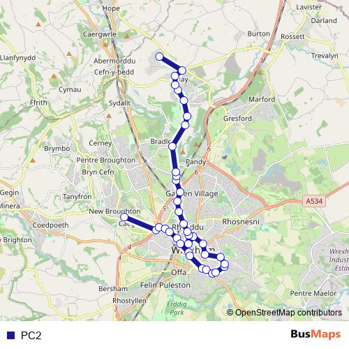 PC2 bus Line Map
