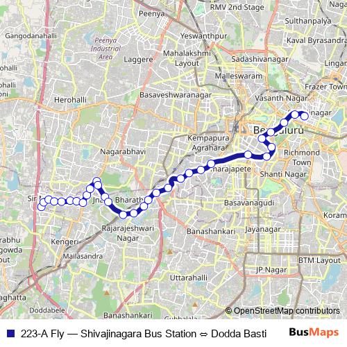 223-A Fly bus Line Map