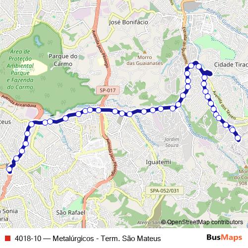 4018-10 bus Line Map