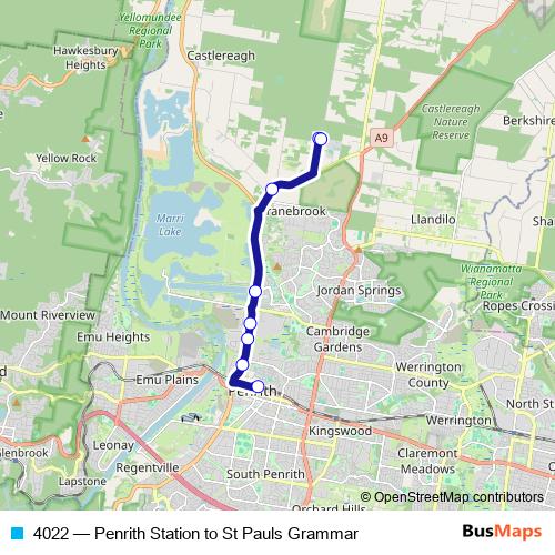 4022 bus Line Map