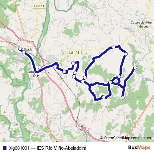 Xg681001 bus Line Map