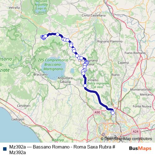 Mz392a bus Line Map