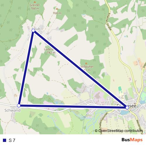 S 7 bus Line Map