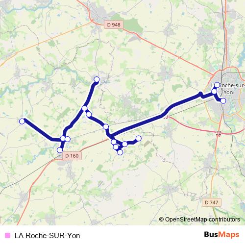 LA Roche-SUR-Yon bus Line Map
