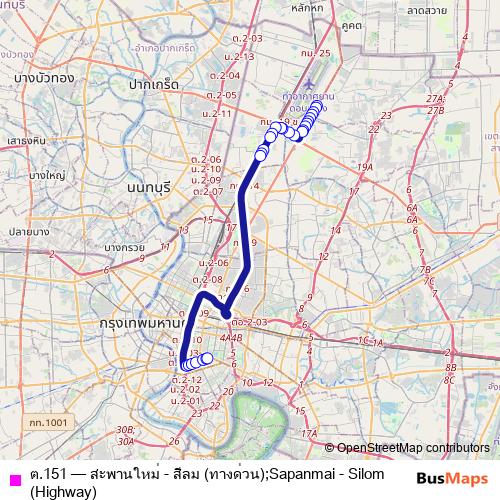 ต.151 bus Line Map