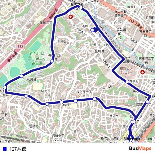 127계통 bus Line Map