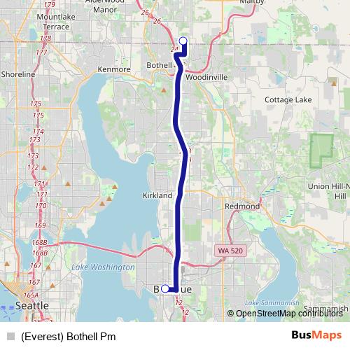 (Everest) Bothell Pm bus Line Map