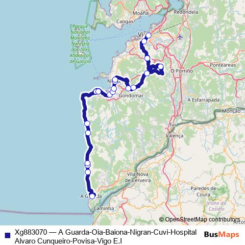 Xg883070 bus Line Map