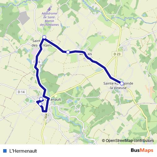 L'Hermenault bus Line Map