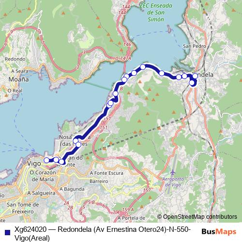 Xg624020 bus Line Map