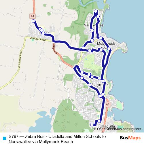 S797 bus Line Map