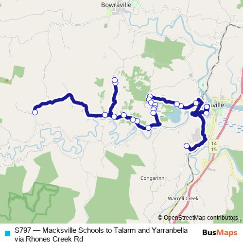 S797 bus Line Map