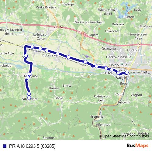 PR A18 0293 5 (63285) bus Line Map