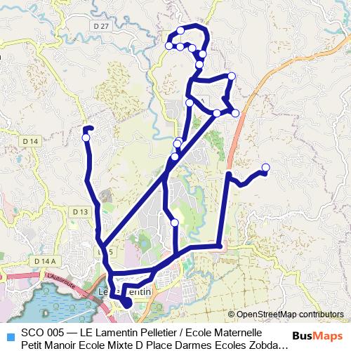SCO 005 bus Line Map