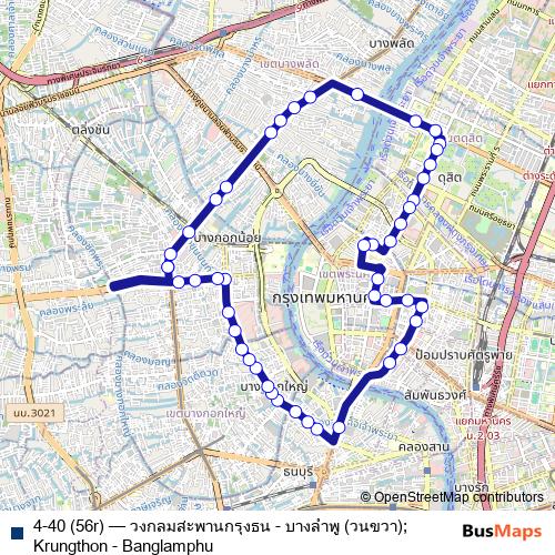 4-40 (56r) bus Line Map
