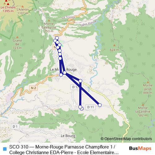 SCO 310 bus Line Map