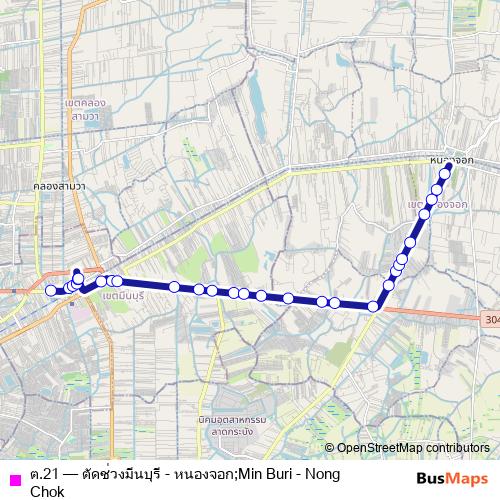 ต.21 bus Line Map