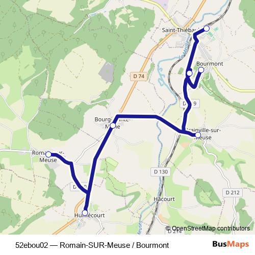 52ebou02 bus Line Map