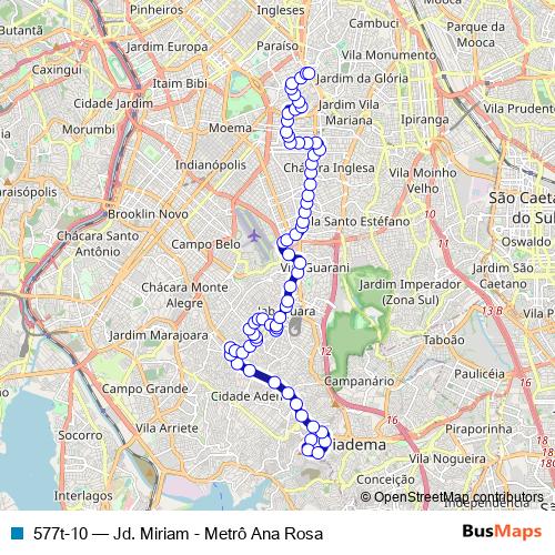 577t-10 bus Line Map