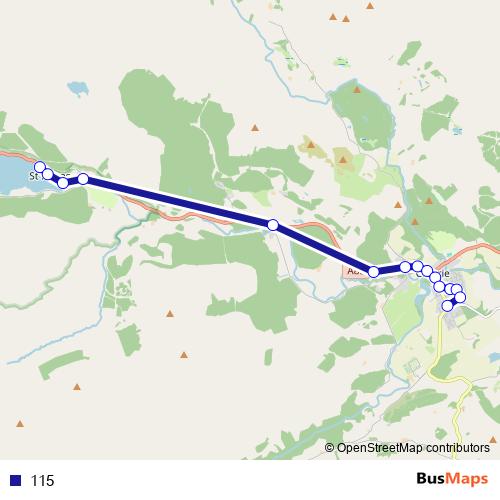115 bus Line Map