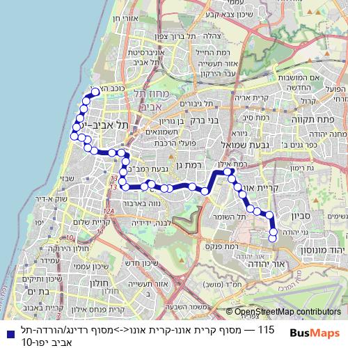 115 bus Line Map