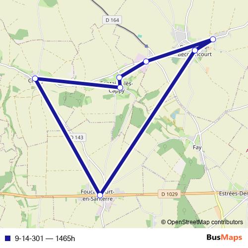 9-14-301 bus Line Map