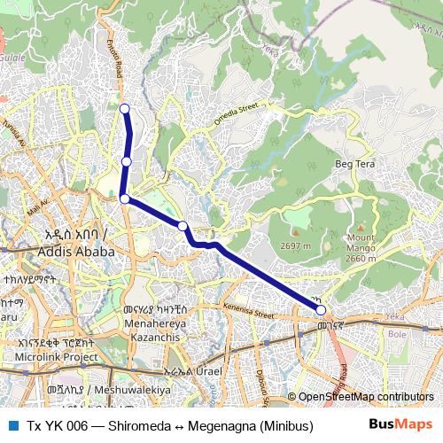 Tx YK 006 bus Line Map