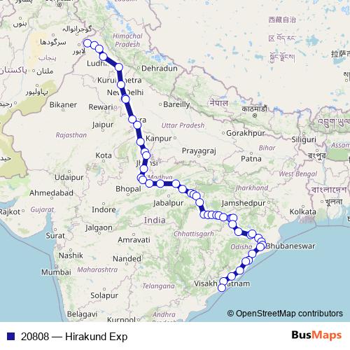 20808 rail Line Map