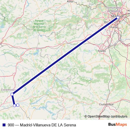 900 bus Line Map
