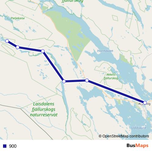 900 bus Line Map