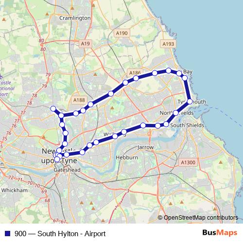 900 bus Line Map