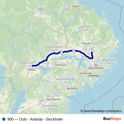 900 bus Line Map