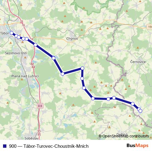 900 bus Line Map