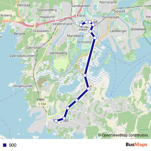 900 bus Line Map