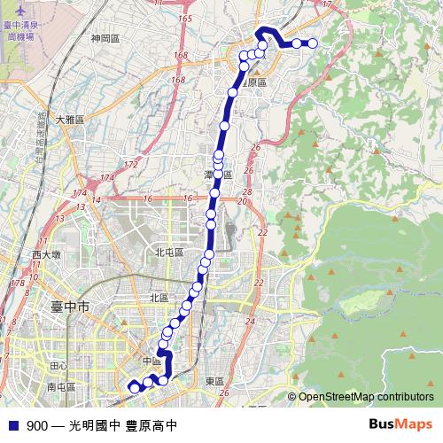 900 bus Line Map