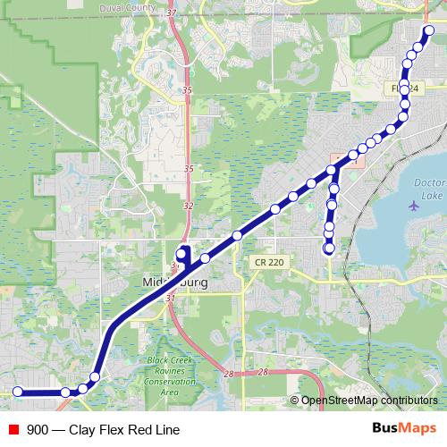 900 bus Line Map